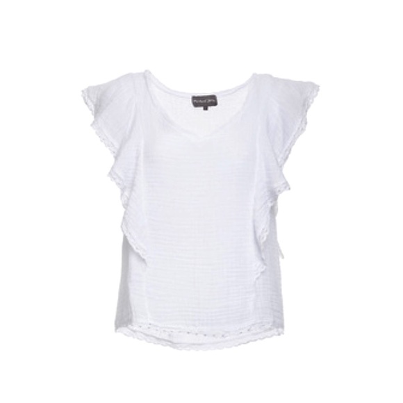 Michael Stars Double Gauze Flounce Top. - Picture 1 of 8